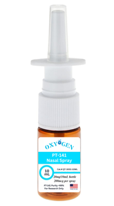 OxyGen PT-141 nasal spray bottle for research, peptide for sexual arousal and libido enhancement